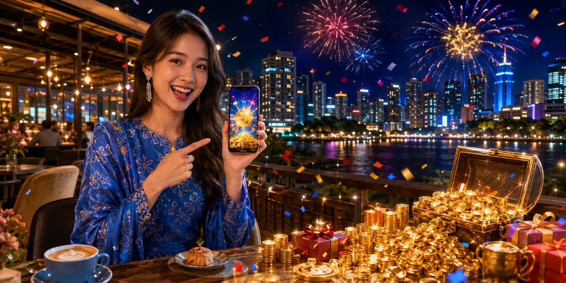Wanita berbaju kurung di Petaling Jaya memainkan kasino langsung melalui telefon mudah alih